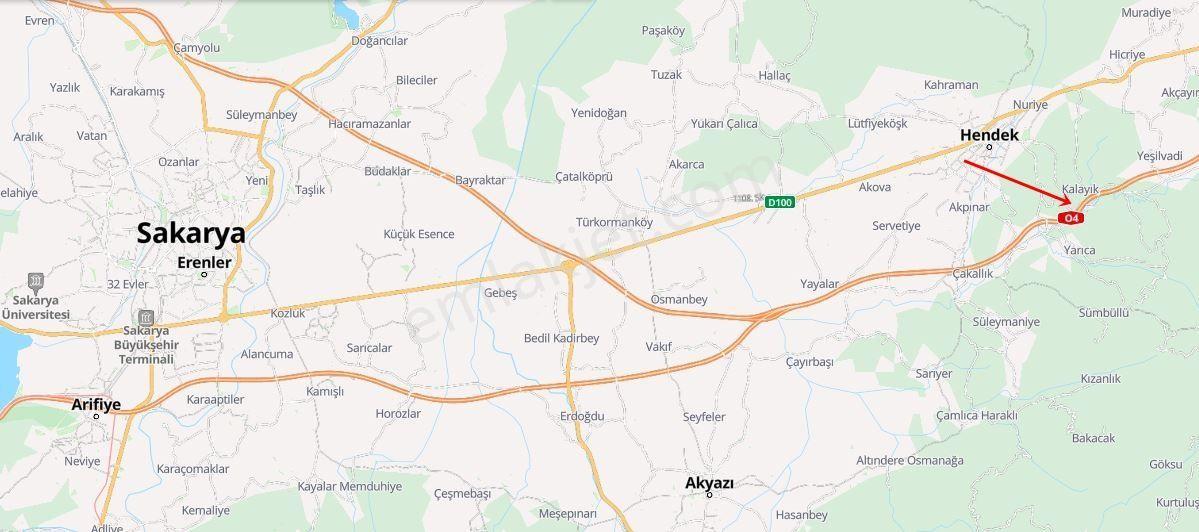 Hendek Kalayık Mahallesinde Manzaralı İmarlı 1.115 M2 Arsa - Görsel 7