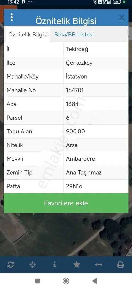 Tekirdağ Çerkezköy İstasyon Mah. Ambardere Mevki Villa Arsası - Görsel 3