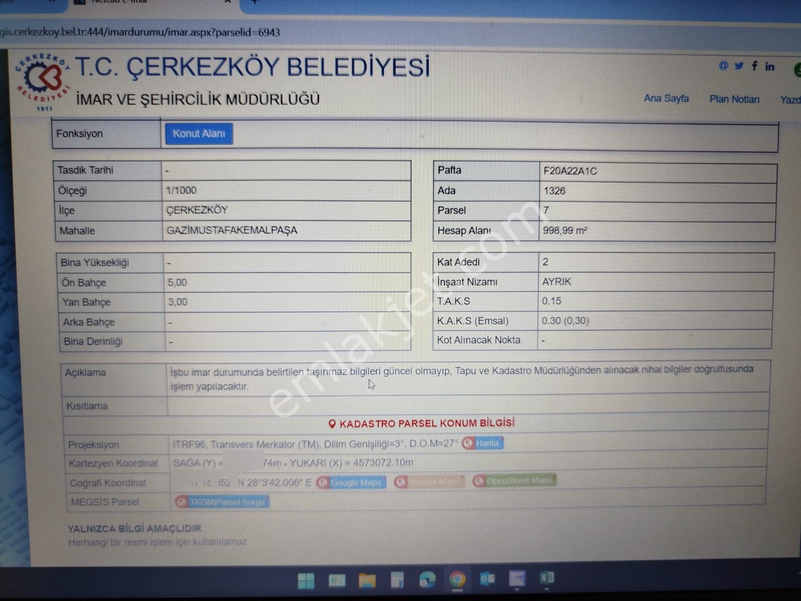 Remax Land Den Çerkezköy Ambar Dere De Kat Karşılığı Villa İmarlı Arsa - Görsel 4