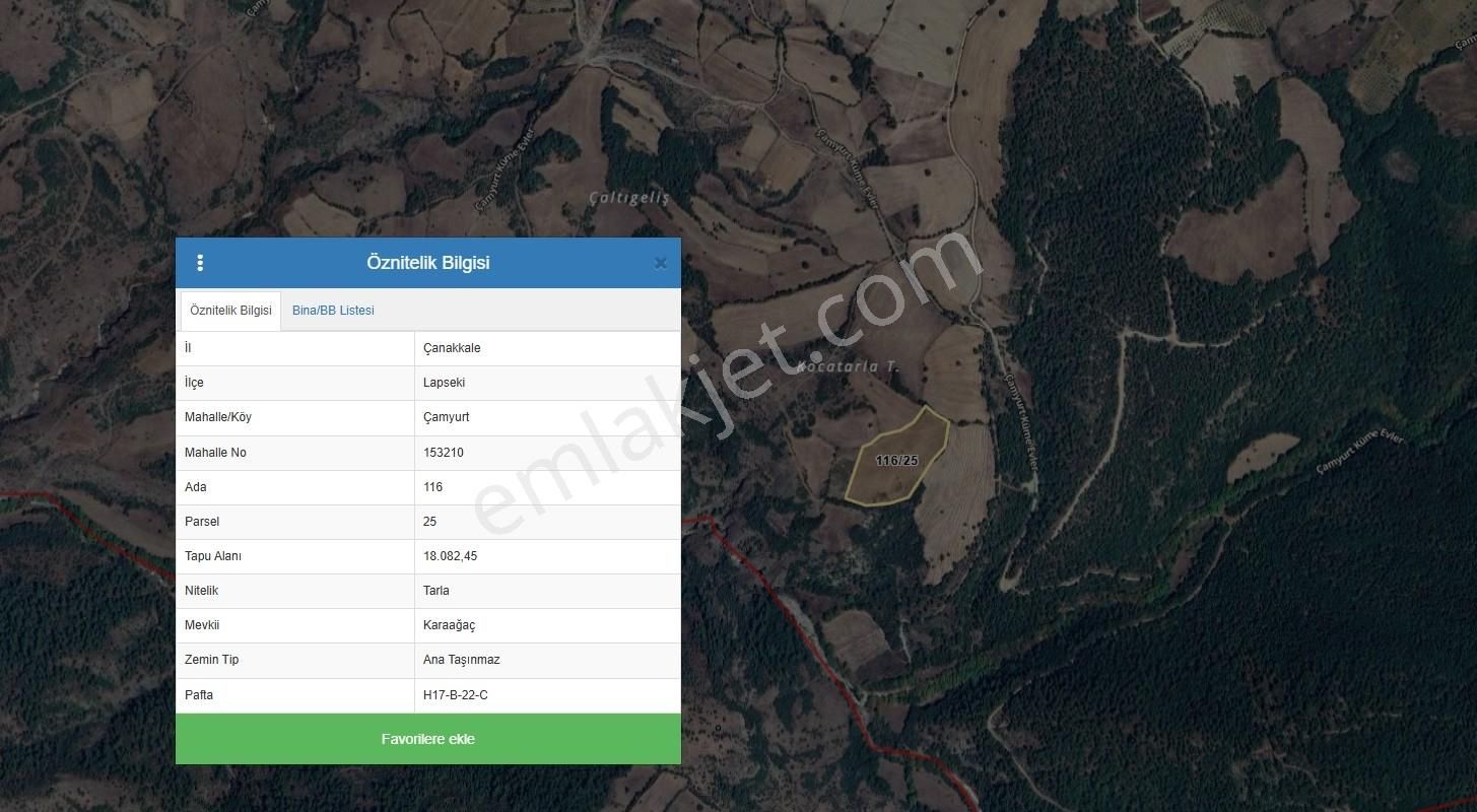Çanakkale Lapseki Çamyurt'ta Fırsat Arazi - Görsel 4