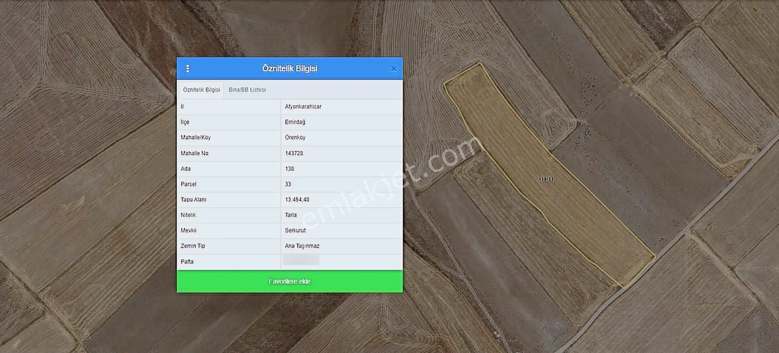 Afyon Emirdağ Örenköy De Kadastral Yola Cepheli Fırsatt !! - Görsel 3