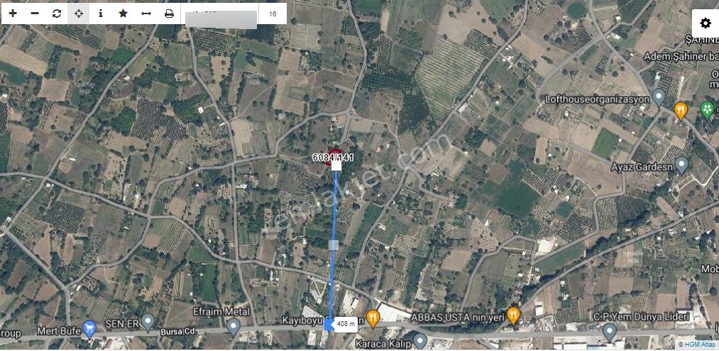 Bursa Nilüfer Kayapa Da Tek Tapu 981 M2 (70 Adet) Meyve Bahçesi - Görsel 2