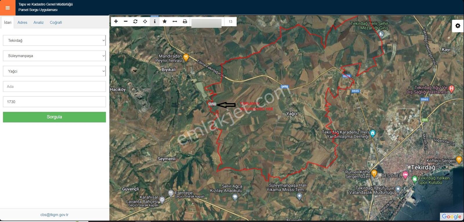 Tekirdağ Bıyıkali Göleti Yanında 5850m2 Satılık Tarla
