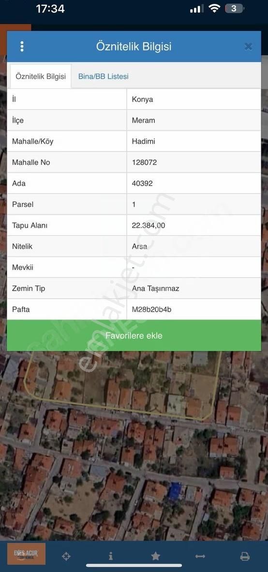 Enes Acur' Dan Meram Hadimi Mah. 2+1 Daire Gertirili 112 M2