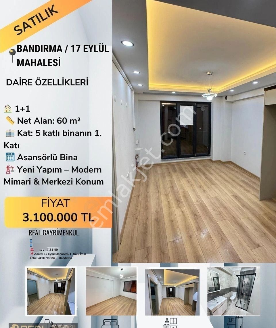 Bandırma Real Gayrimenkulden 17 Eylül Mahallesinde 1+1 Satılık Daire - Görsel 5