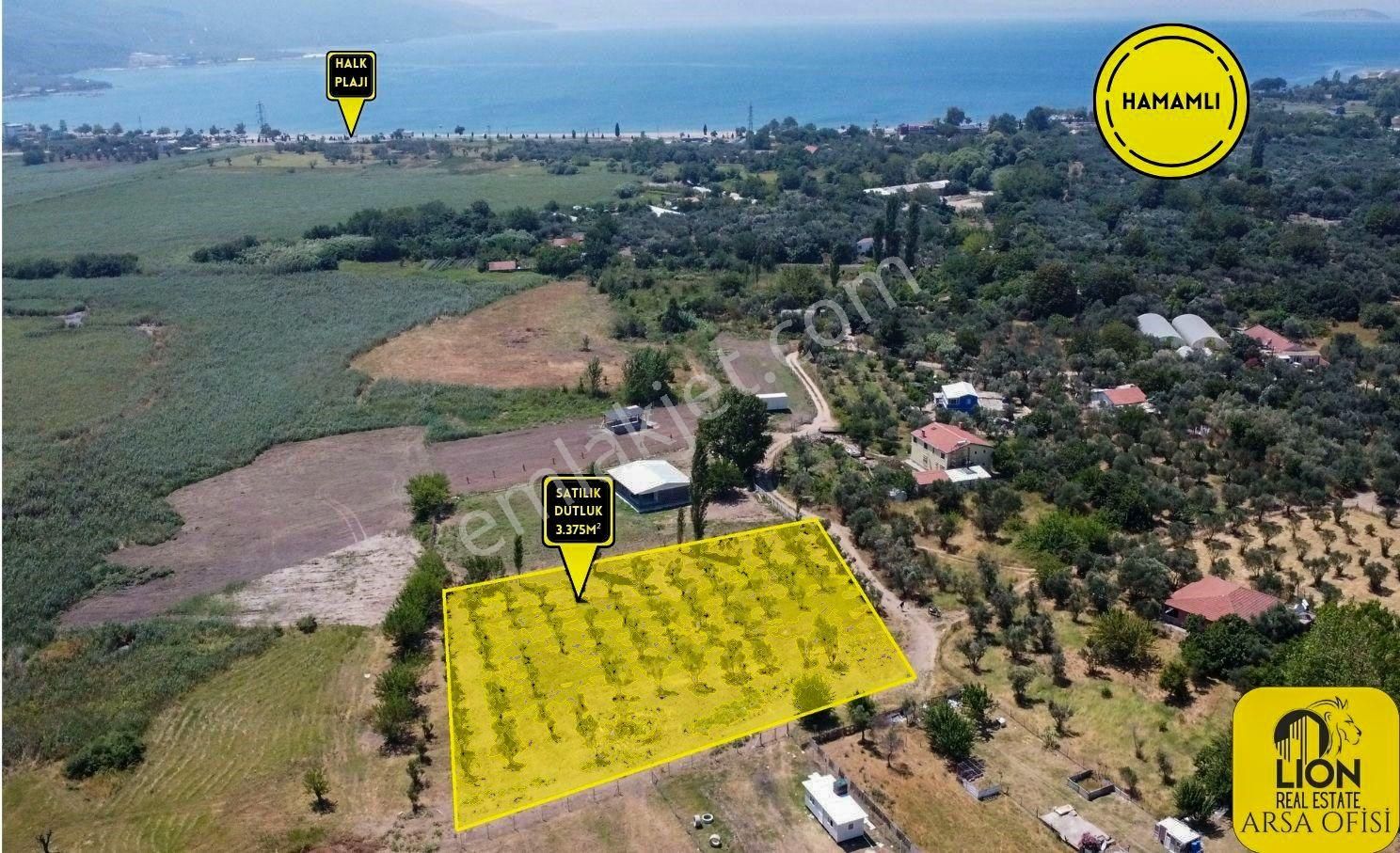 🟨⬛lıon Emlak'tan Erdek Hamamlı Mahallesinde,balıklıpınar Mevkiinde 3375m² Satılık Arsa⬛🟨