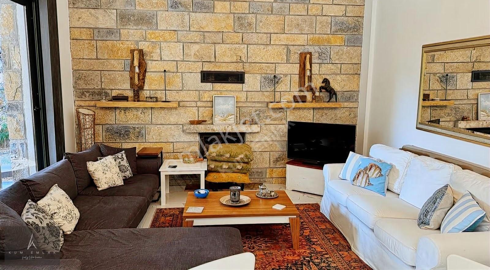 Yalıçiftlikte Doğa İçinde Tek Kat, Havuzlu Eşyalı Kiralık Villa - Görsel 8