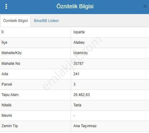 Isparta Atabey İslamköy Satılık 20.482 M² Tarla – Büyük Parsel Yatırım Fırsatı - Görsel 2
