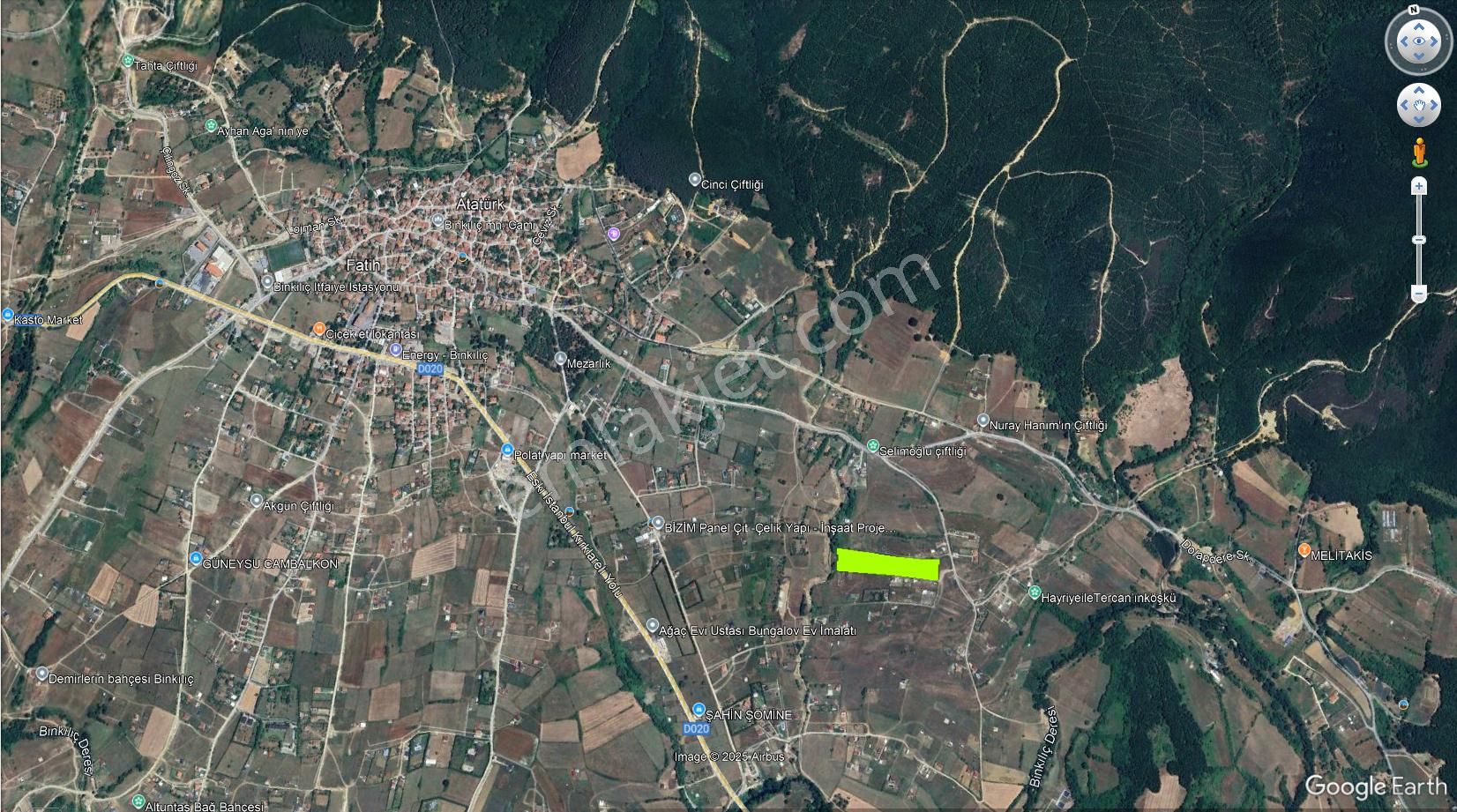 Binkılıç Mahallesinde Yola Cephe 283 M² Çevrili Yapılaşma İçinde - Görsel 8