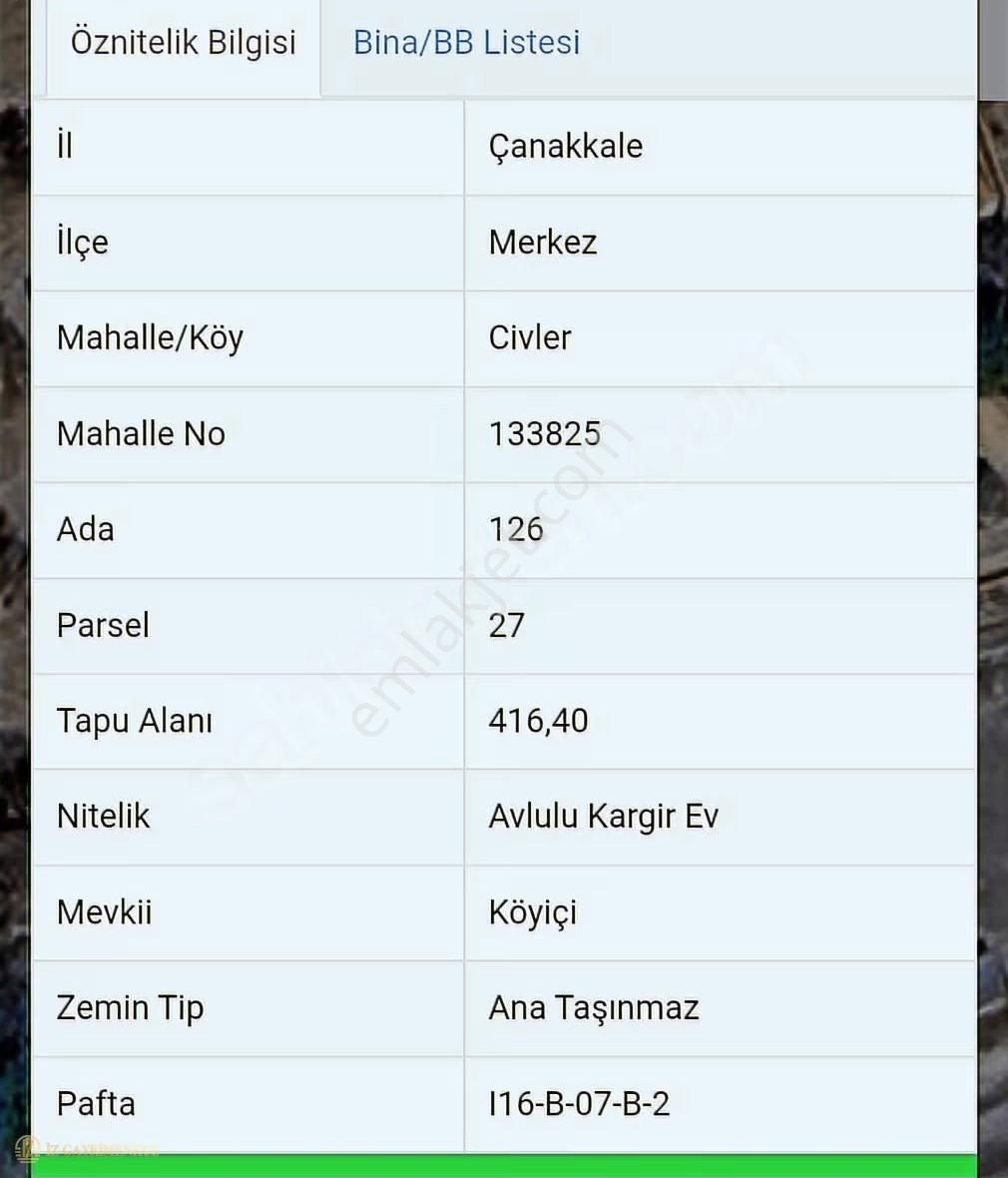 Çanakkale Civler Köyünde Müstakil Tapulu Köy Evi Arsası - Görsel 6