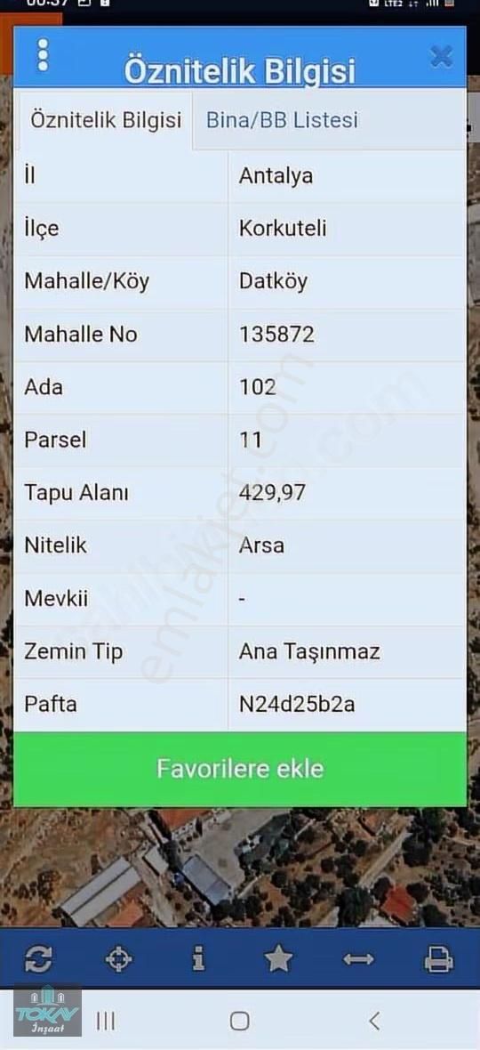Antalya Korkuteli Merkez Tatköy 429 Metre Acıl Satlik - Görsel 2