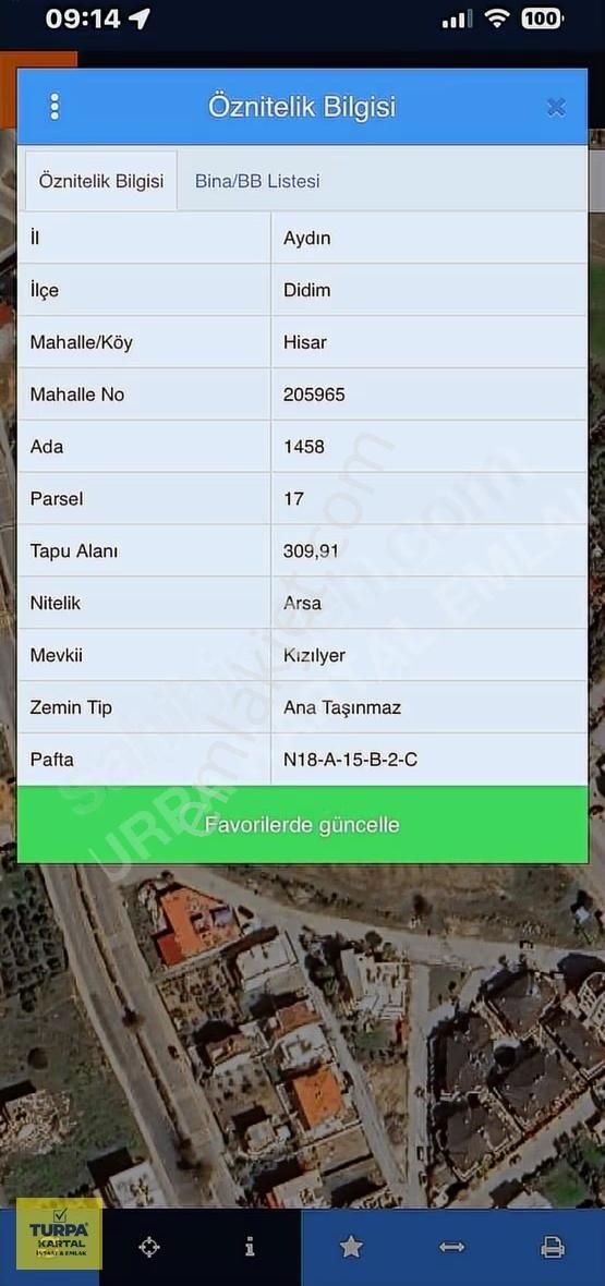 Aydın Didim Hisar Mahalle'sinde Arsa