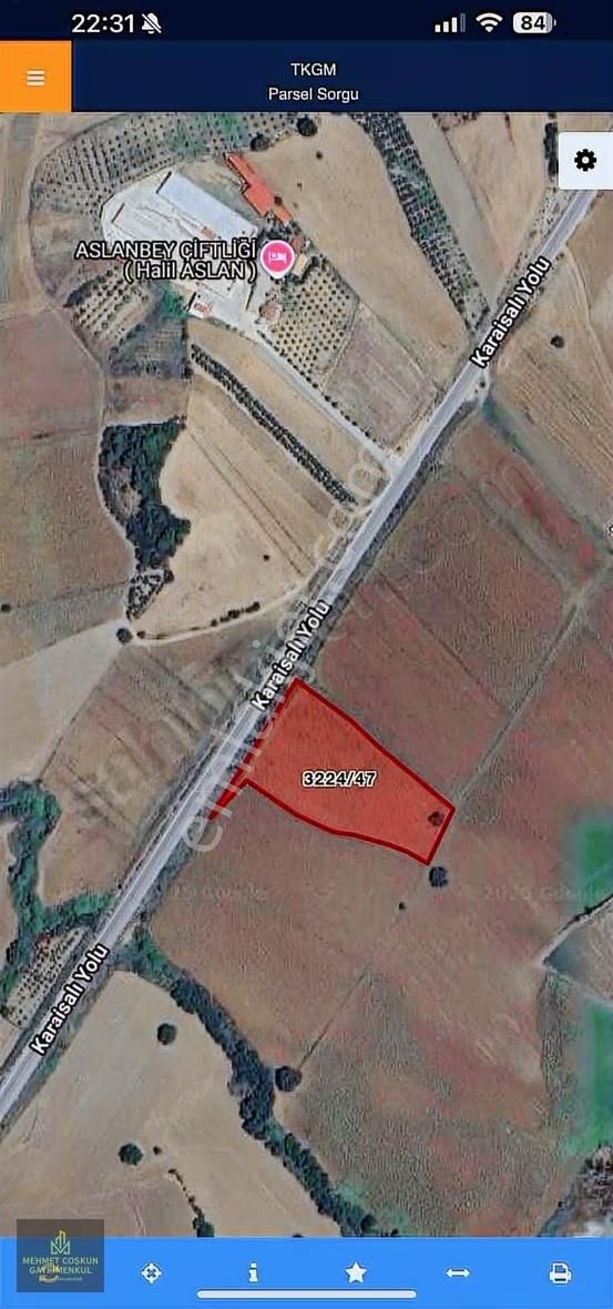 Asfalt Yol Kenarında Tek Tapu 8.400m2 Satılık Kupon Tarla - Görsel 3