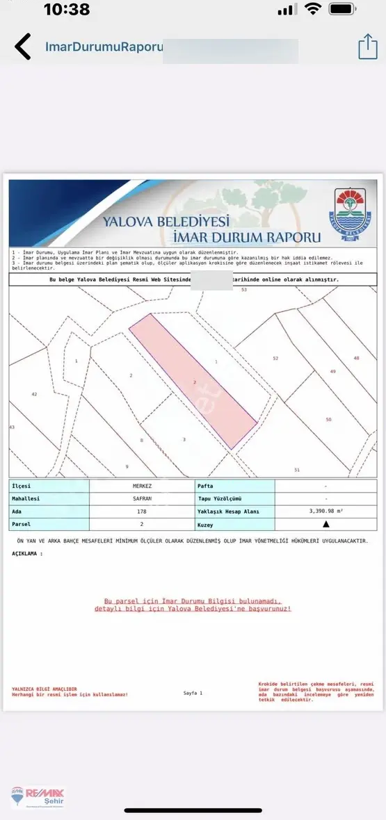 Re/max Şehir Yalova'dan Safran'da Satılık Tarla - Görsel 3