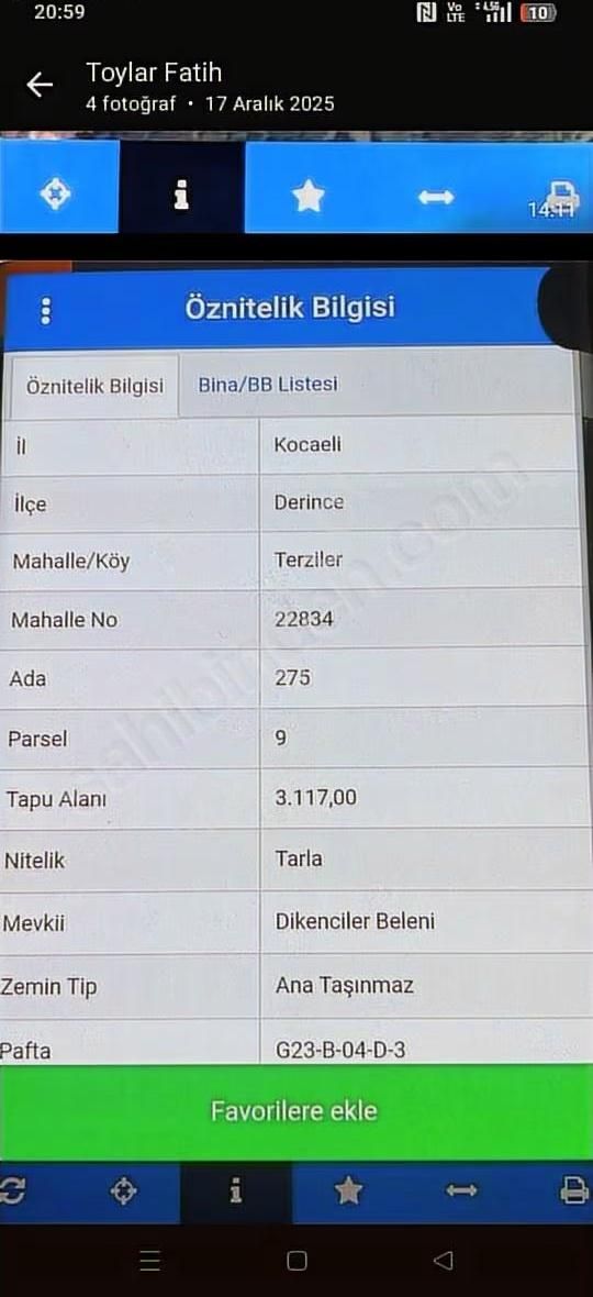 Terziler De İki Tarafı Kadastro Yollu Tarla