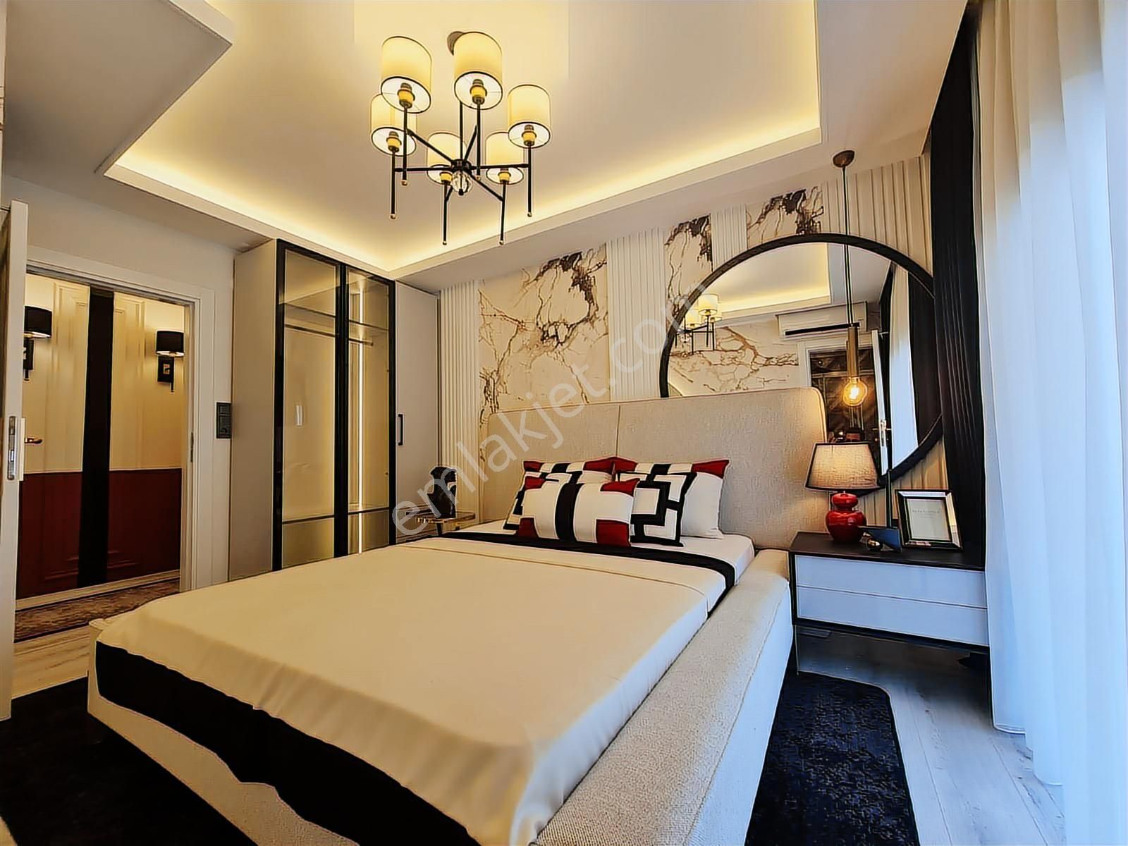 Kleopatra Plajına Bir Kaç Adım Özel Dizayn Mobilyalı Sıfır Daire - Görsel 19