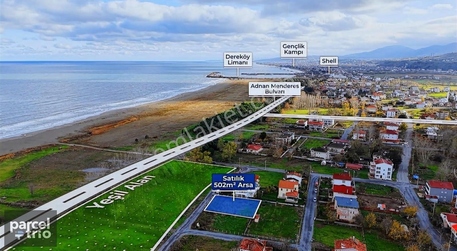 19 Mayıs Dereköyde 502 M2 Denize Sıfır Satılık Arsa - Görsel 12