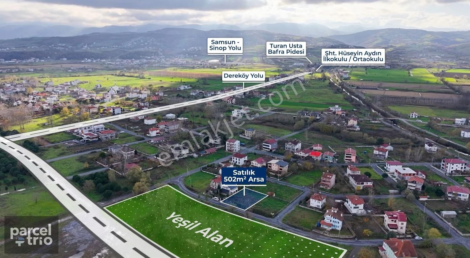 19 Mayıs Dereköyde 502 M2 Denize Sıfır Satılık Arsa - Görsel 21