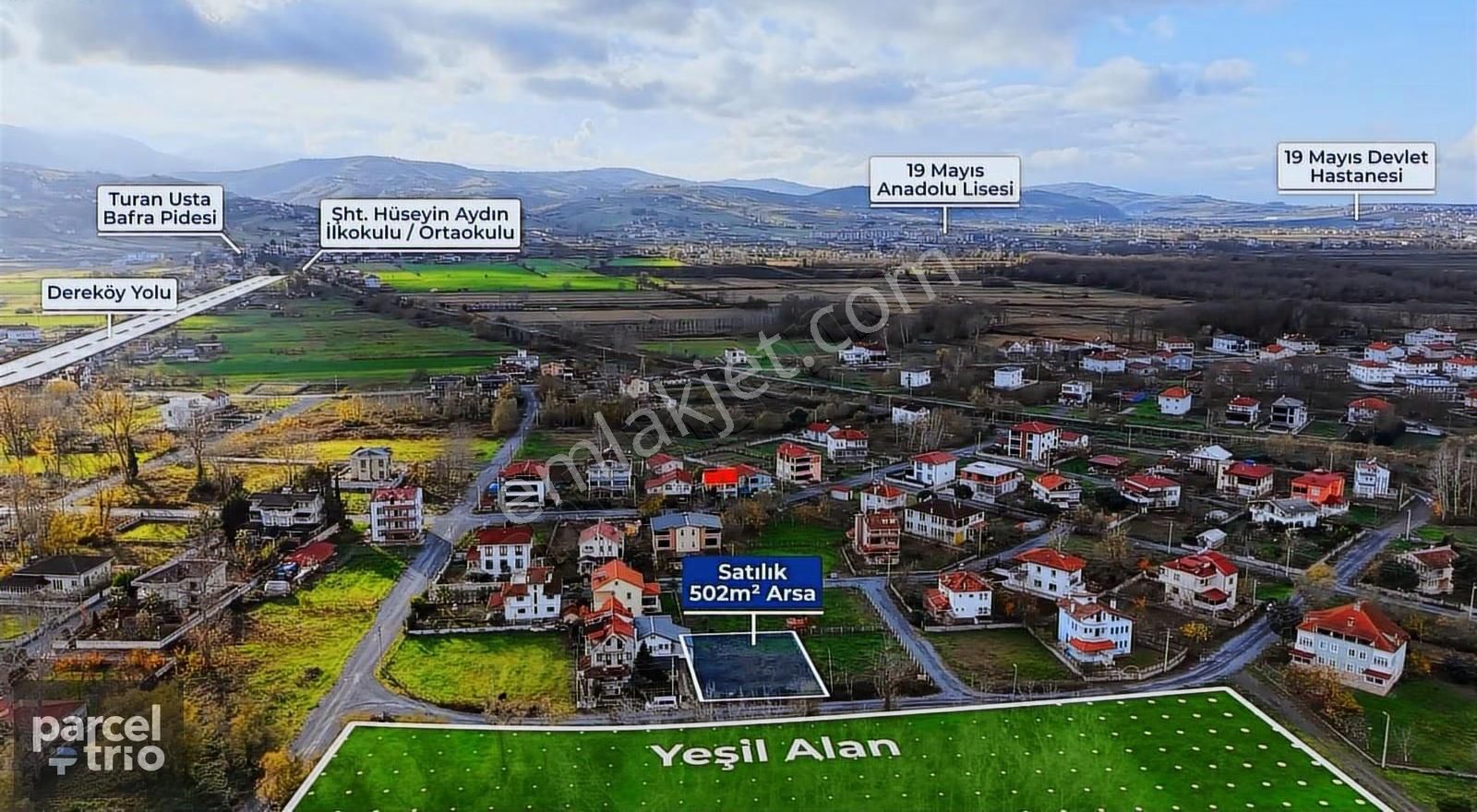 19 Mayıs Dereköyde 502 M2 Denize Sıfır Satılık Arsa - Görsel 25