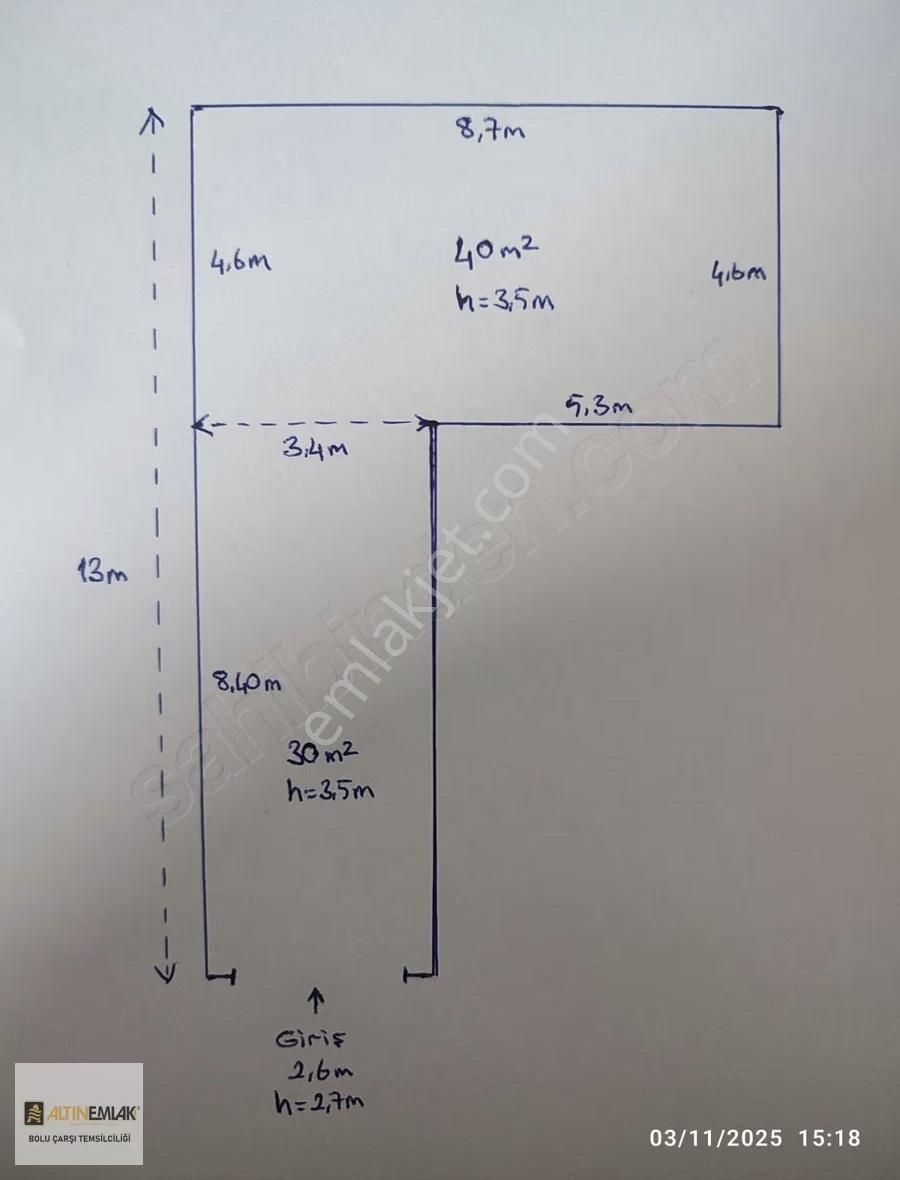 Bolu Borazanlar Mah. 70 M2 Kiralık Depo - Görsel 2