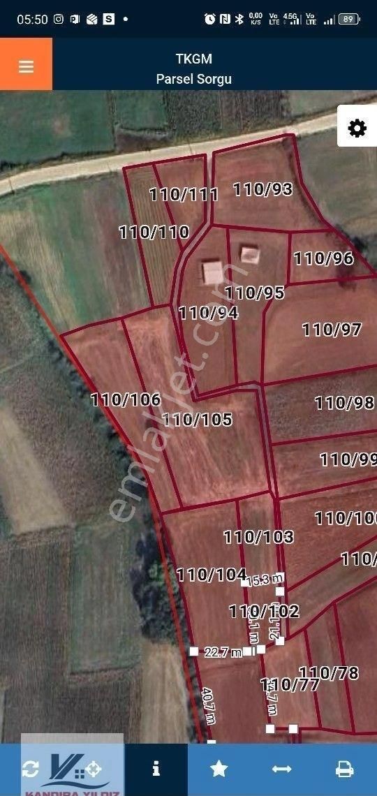 Kandıra Alefli'de Köye 900 Metre Mesafede Yola 1parsel 50 Metre 1560 M2 0.05 İmarlı Müstakil Tapulu - Görsel 2