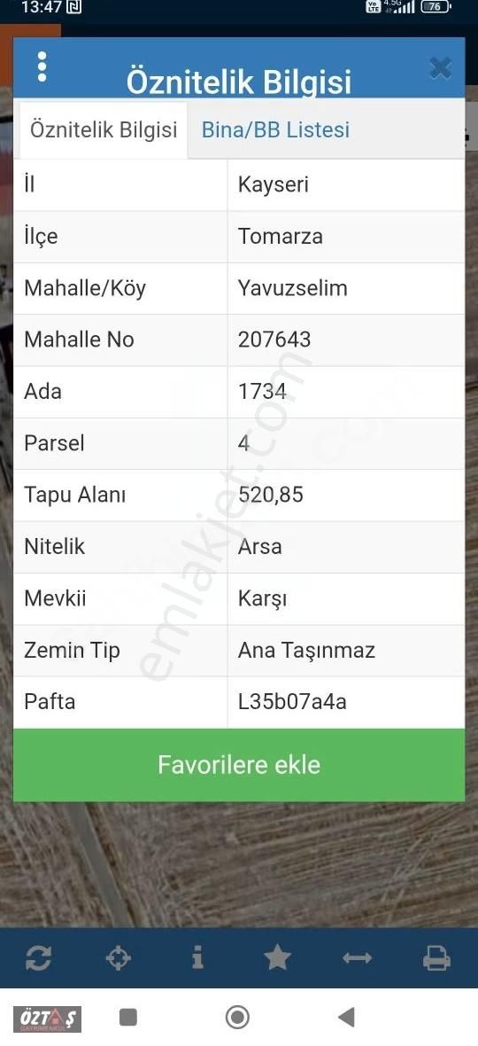 Tomarza Merkezde Satılık Temiz Villa Arsası - Görsel 9