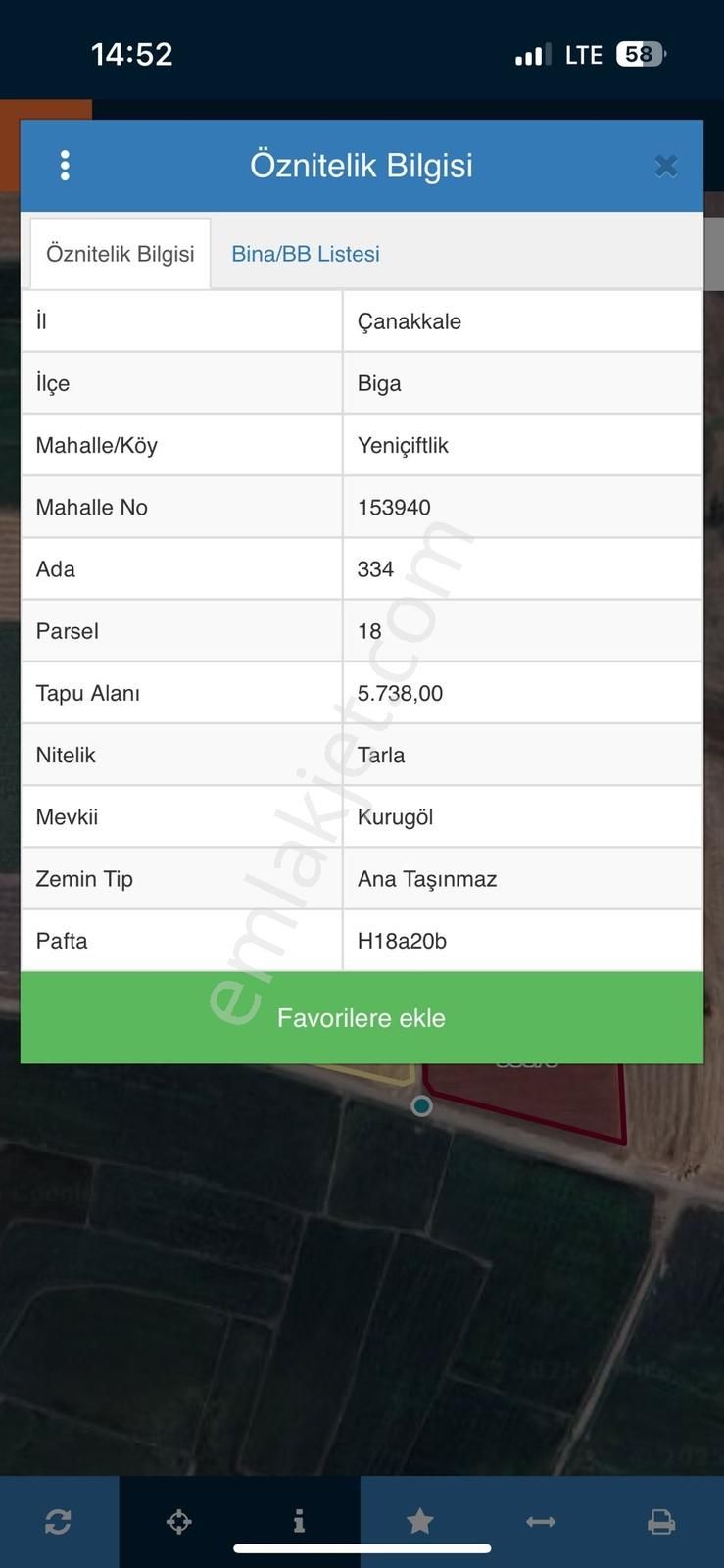 Çanakkale Biga Yeniçiftlik Köyünde 5.738 M2 Satılık Tarla - Görsel 16
