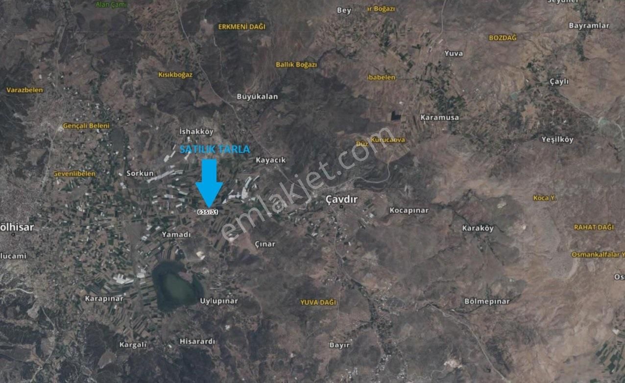 Burdur Çavdır'da Anayola Yakın 8278 M2 Sulak Tarla Seraya Uygun - Görsel 3