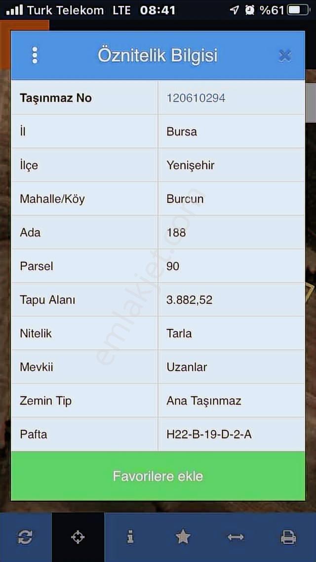 Bursa Yenişehir Burcunda Satılık Tarla - Görsel 7