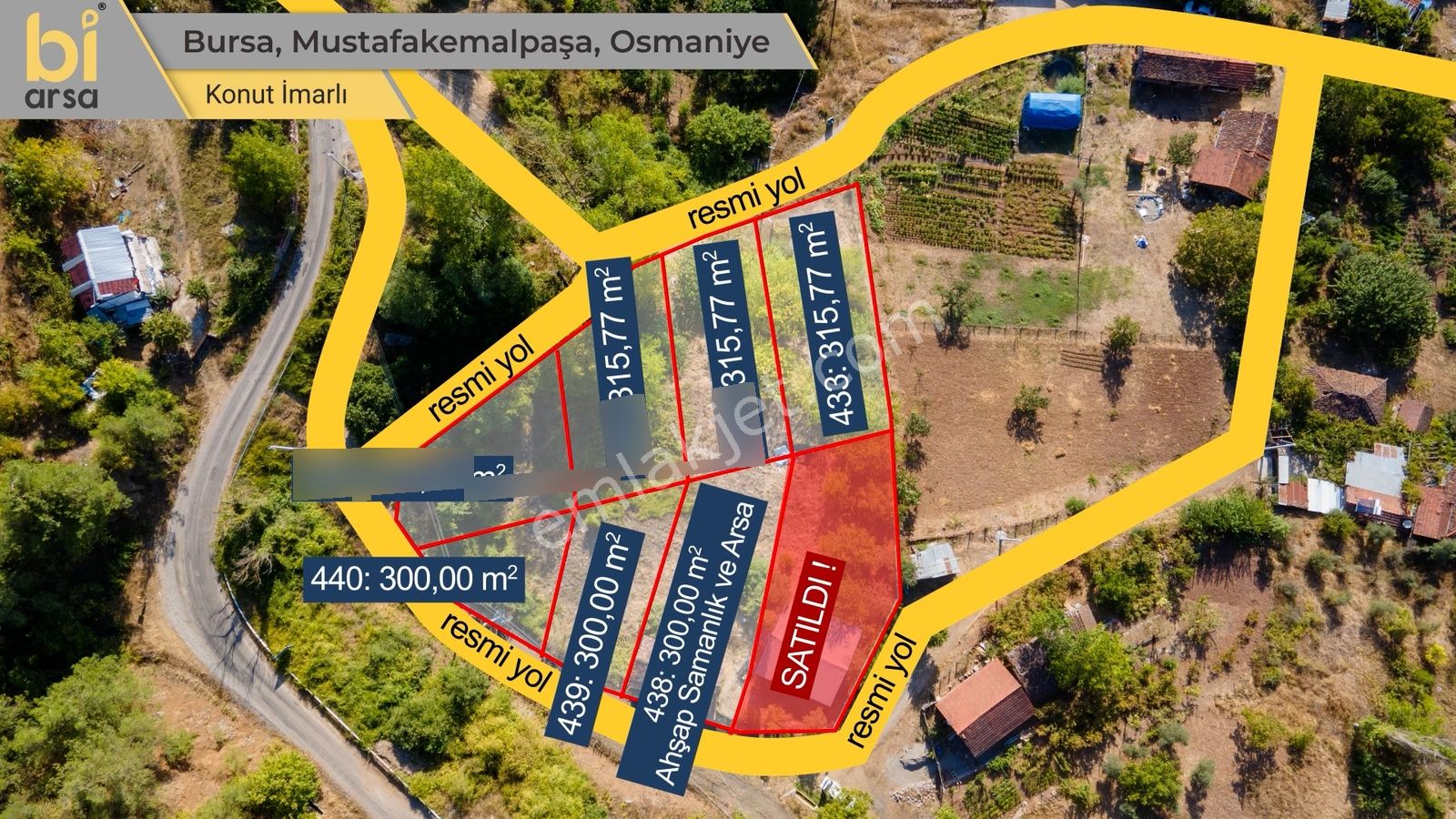 Bursa Osmaniye Köyiçinde İçerisinde Yapı Mevcut İmarlı 300m² - Görsel 29