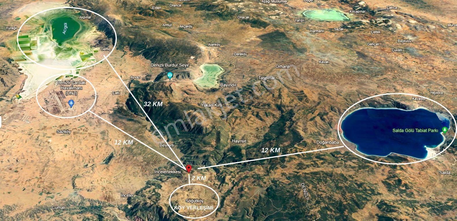 Çardak Söğüt Mah De Yerleşime Yakın 5638m2 Satılık Arazi - Görsel 9
