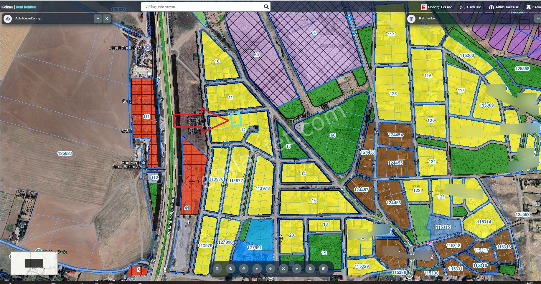 Gölbaşı Oğulbeyde 1047m2 Tek Tapu Mükemmel Arsa Karadeniz Emlakt - Görsel 8