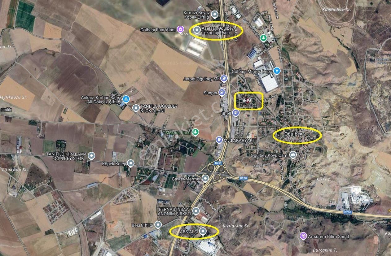Gölbaşı Oğulbeyde 1047m2 Tek Tapu Mükemmel Arsa Karadeniz Emlakt - Görsel 4