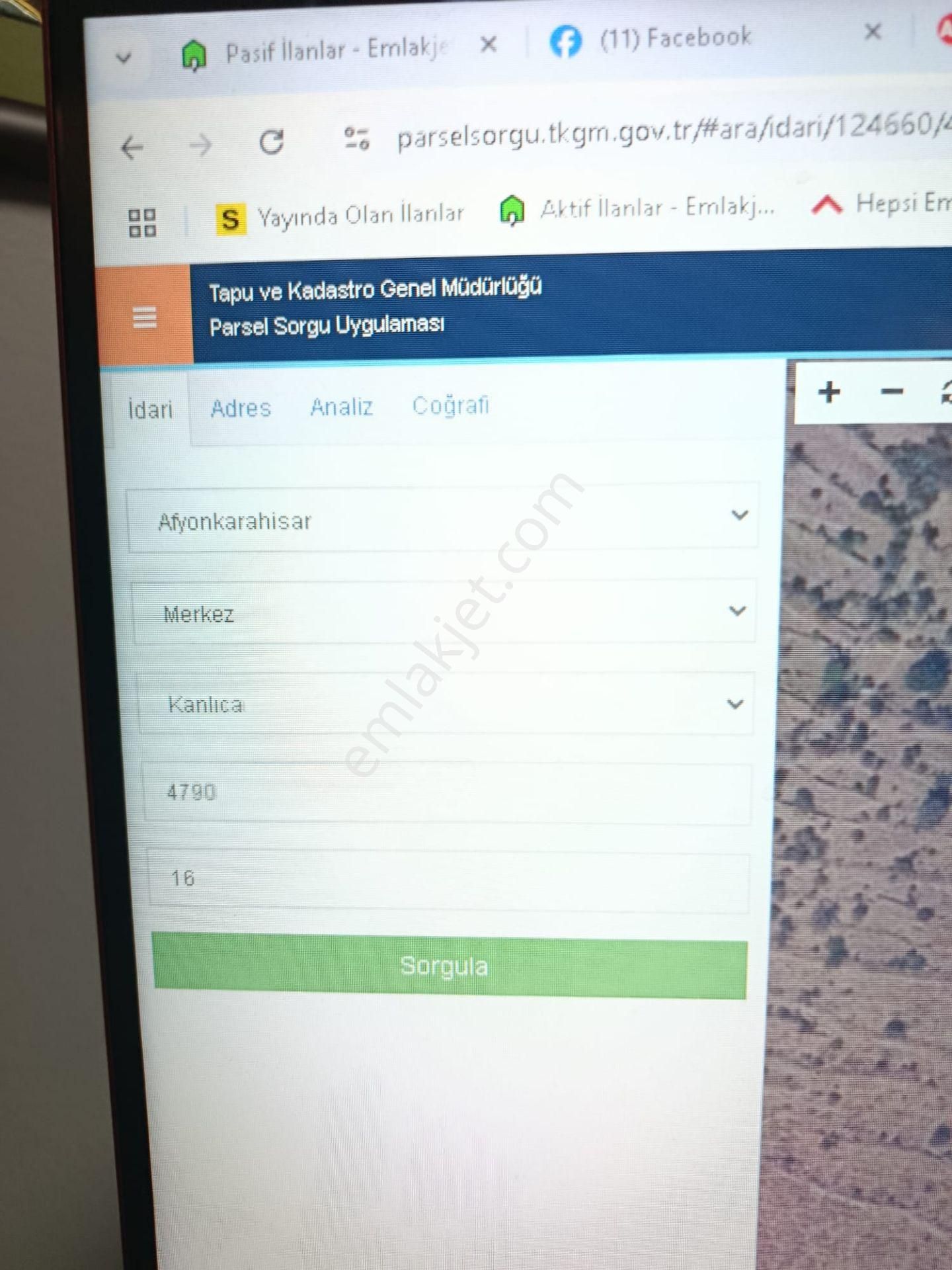 Afyon Tezcan Emlaktan Kanlıca Mahallesinde 3100 M2 Arsa - Görsel 2