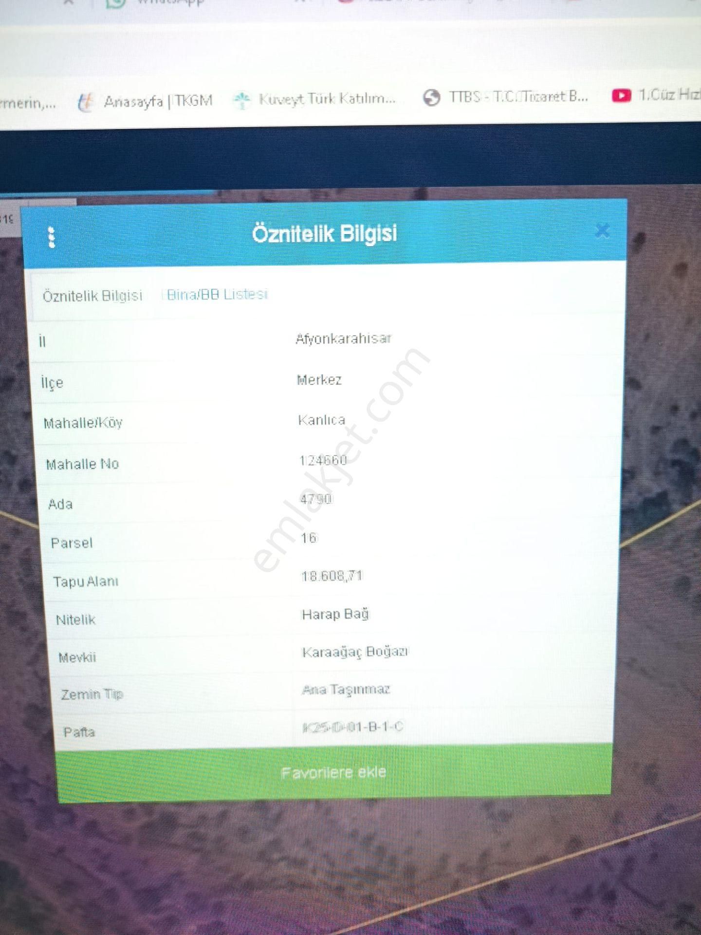 Afyon Tezcan Emlaktan Kanlıca Mahallesinde 3100 M2 Arsa