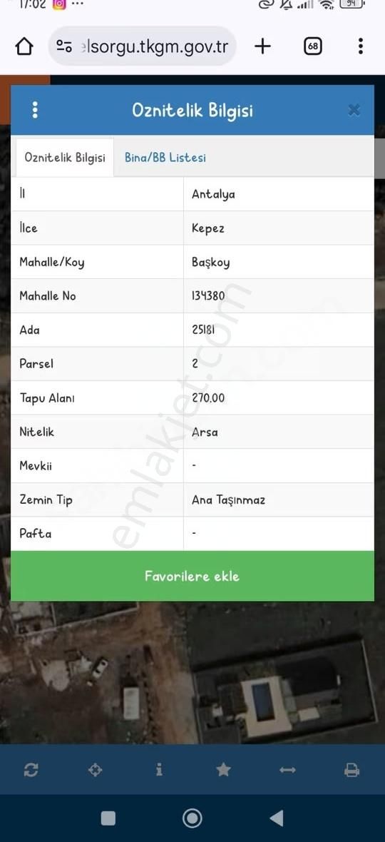 Köşe Parsel Avantajı | 540 M² | Yüksek Prim Potansiyeli