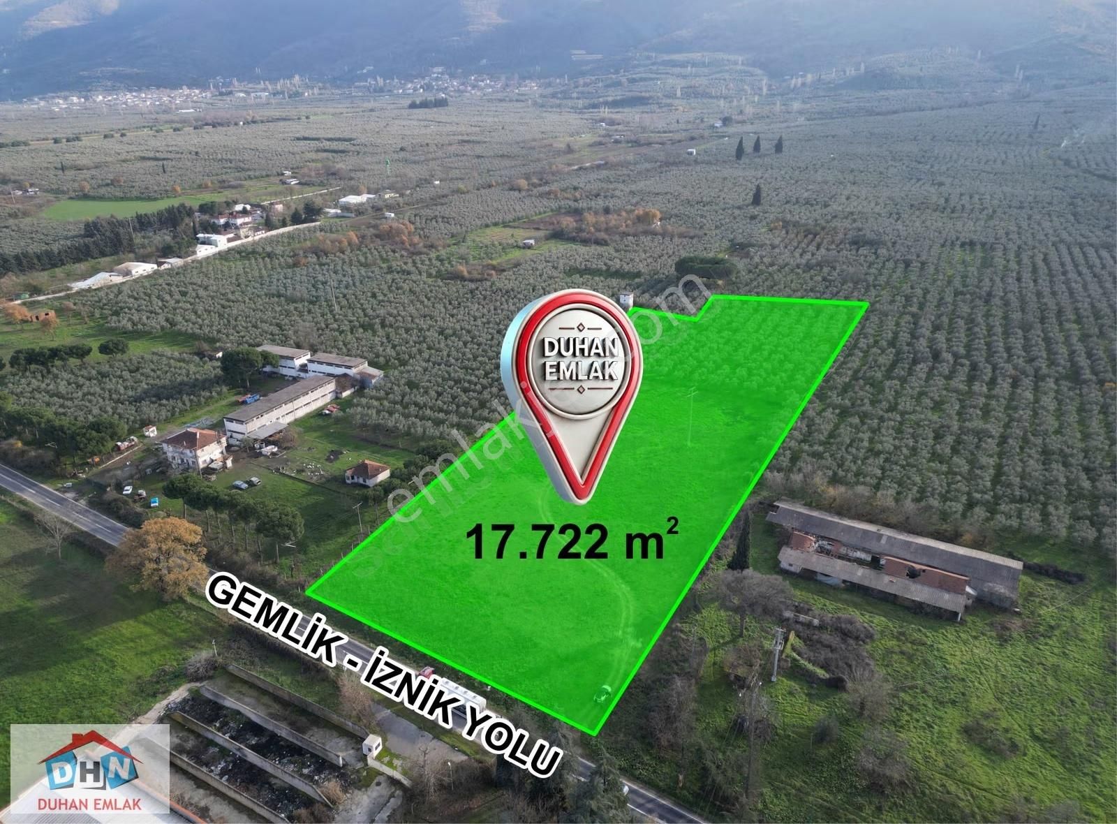 Duhan'dan Stratejik Konumda 73 M Ana Yol Cepheli 17.722 M2 Arazi