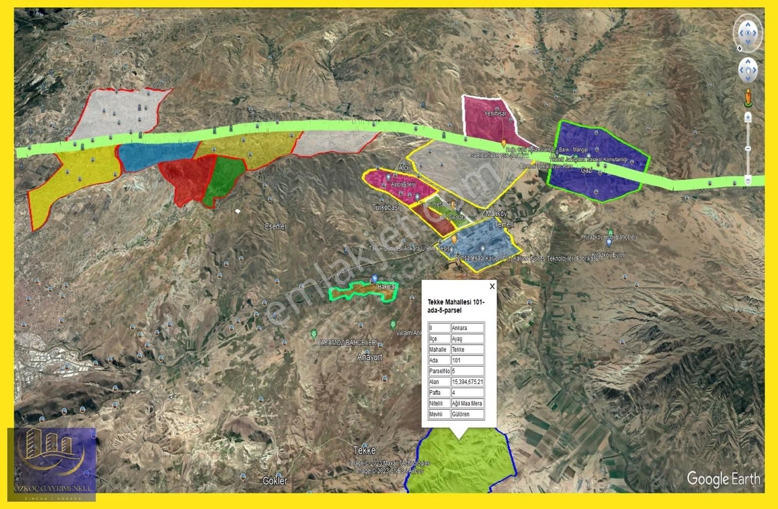 Ayaş Tekke Gülören 101 Ada 5 Parselde 9.000 M² Emsalsiz Hisse - Görsel 4