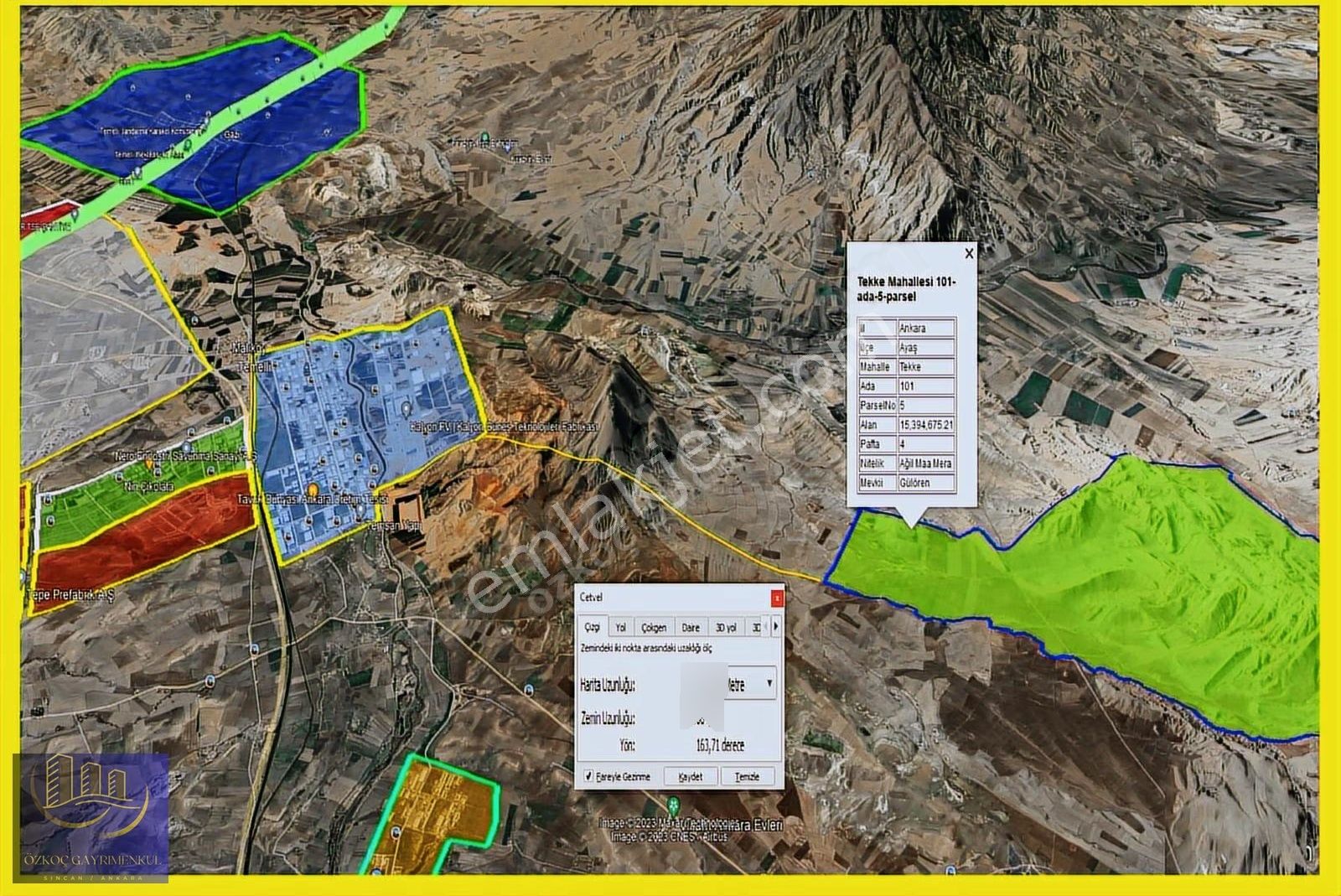 Ayaş Tekke Gülören 101 Ada 5 Parselde 9.000 M² Emsalsiz Hisse - Görsel 32