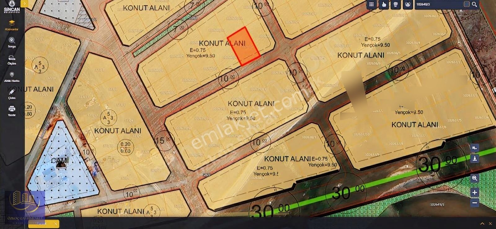 Temelli Gazi Mahallesi 3 Kat Konut İmarlı 645m2 Tek Tapu - Görsel 4