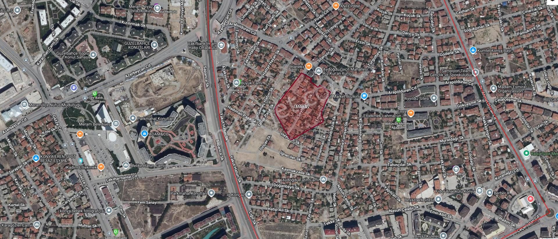 Emrah Çiftci'den Meram Aydoğdu Mah.park Mahal Yanı 8 Kat İmarlı Satılık 120 M2 Arsa