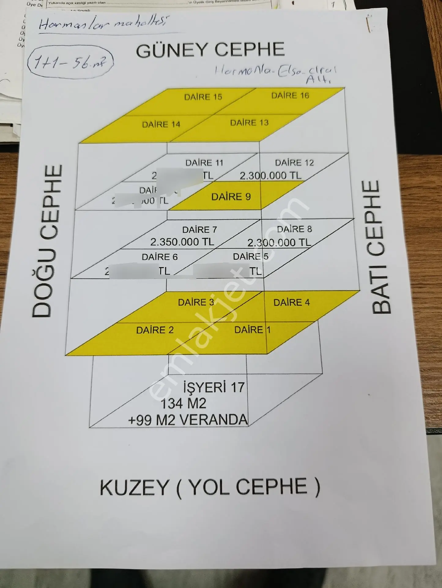 Kaya Emlaktan Satlık 1+1 Daireler Harmnlar Mahallesi - Görsel 2