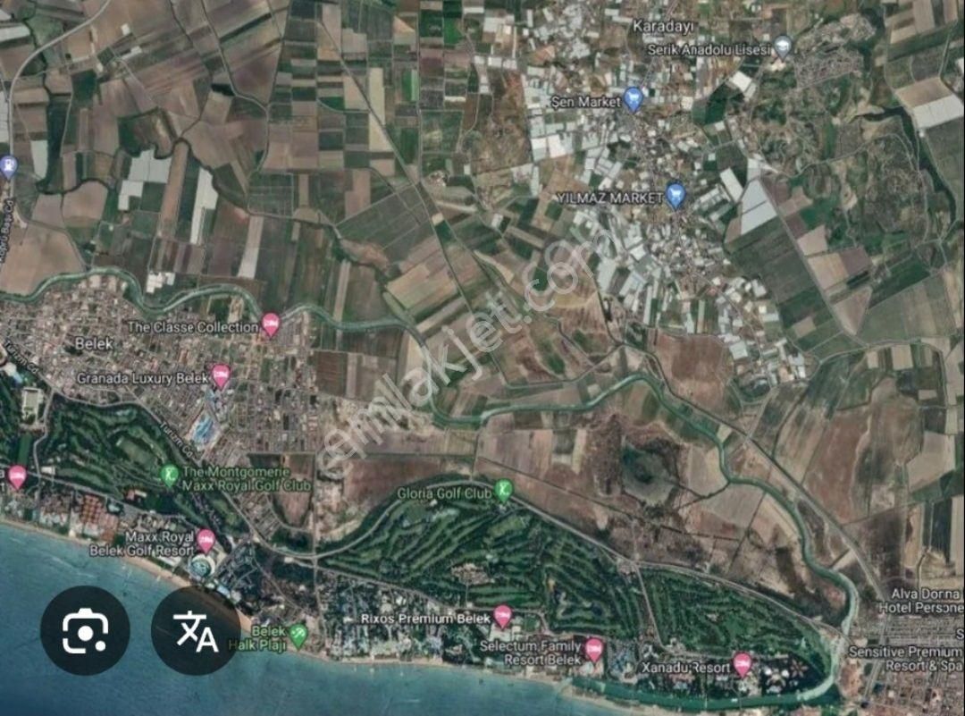 Serik Karadayı'da Tek Tapu 147 Dönüm Projesi Hazır Arsa