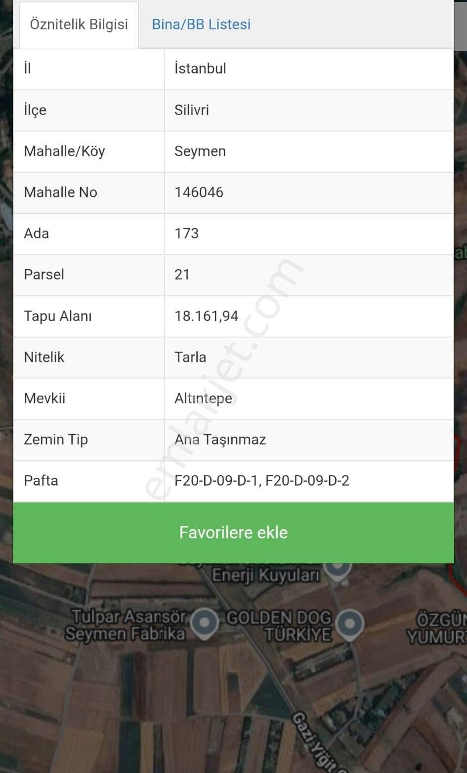 Remax Necati Kurt / Silivri Seymen'de Yatırımlık 1.729 M² Satılık Arazi - Görsel 7