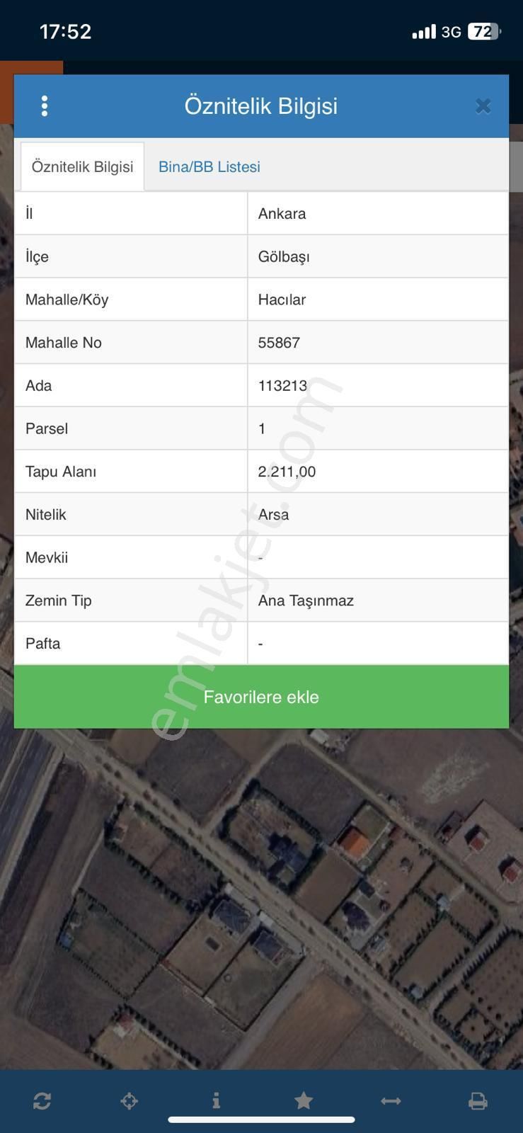 Ankara Gölbaşı Hacılarda İmarlı Arsa