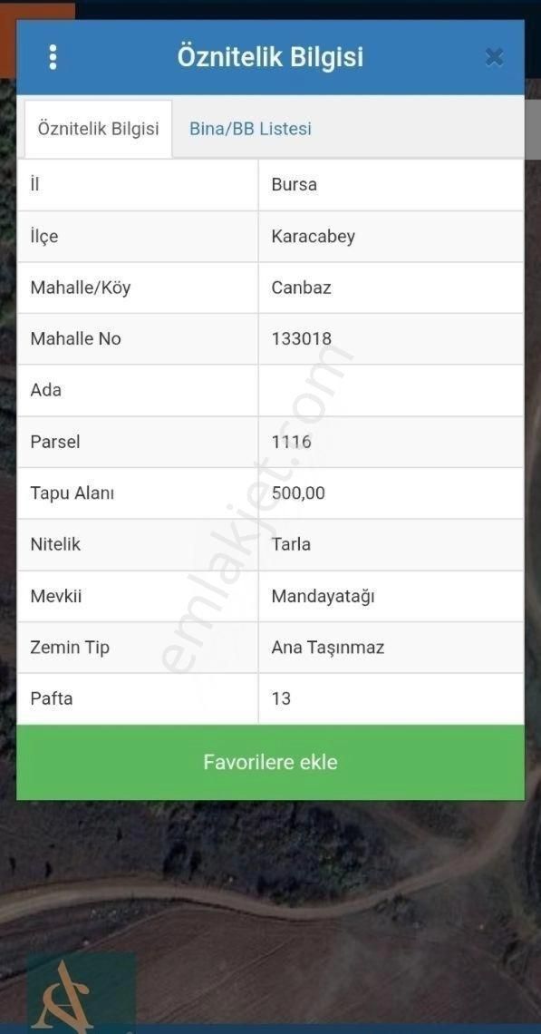 Karacabey Canbazda Satılık Yolu Olan Kupon Tarla - Görsel 3