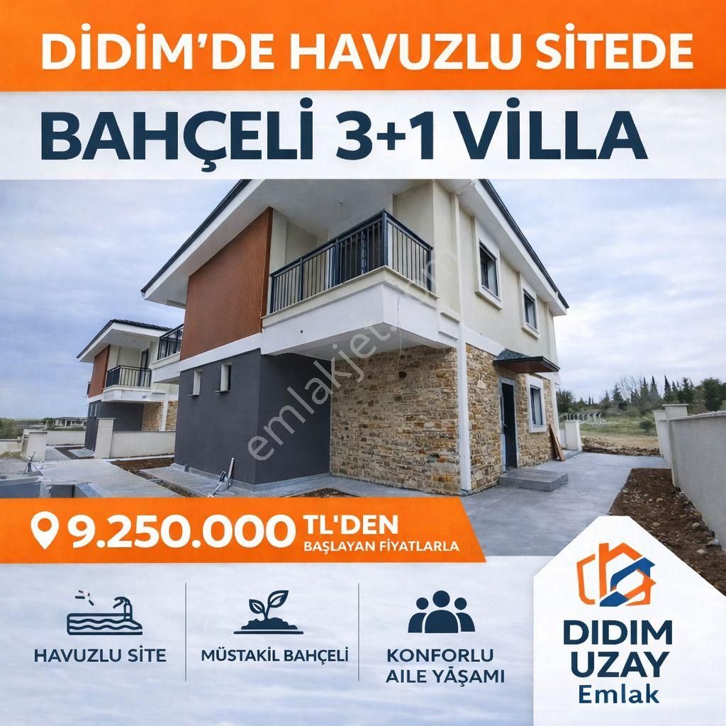 Didim'de Havuzlu Sitede Satılık 3+1 Müstakil Girişli, Bahçeli