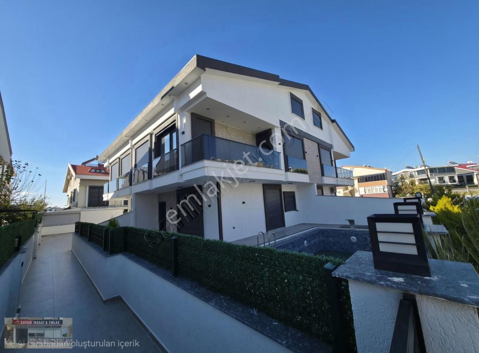 Didim Efeler' De 4+1 Ebeveyn Banyolu Müstakil Havuzlu Ön Cephe - Görsel 21