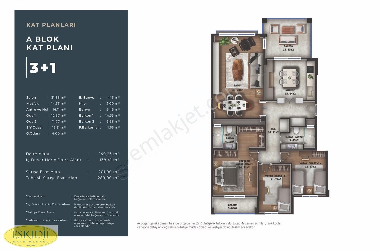 Çanakkale Kepez İlyada Park Sitesi 2.etap Kiralık 3+1 Daireler - Görsel 32