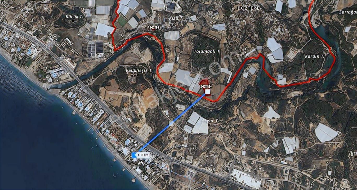 Antalya Manavgat Boztepe Mahallesi Satılık Tarla